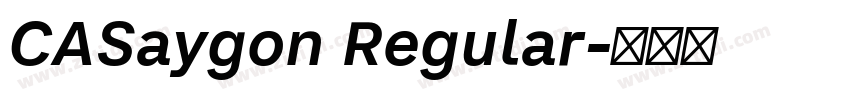 CASaygon Regular字体转换